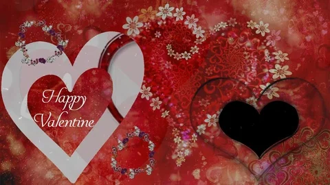 Valentine-22-Alpha-Background Vídeo Stock 100865096