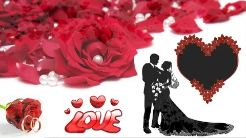 Valentine-24-Alpha-Background Stock Footage 100865109