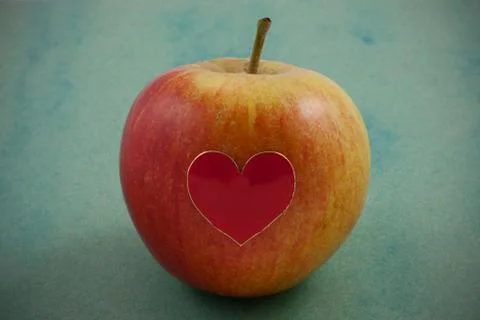 Valentine apple Stock Photos