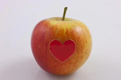 Valentine apple Stock Photos