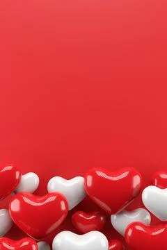 Valentine background design. 3D rendering. Stock Illustration