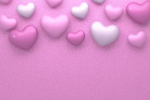 Valentine background design. 3D rendering. Stock Illustration