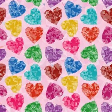 Valentine Background Low Poly Stock Illustration