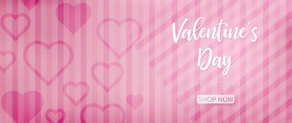 Valentine background with pink abstract pattern included oblique lines and heart Illustration