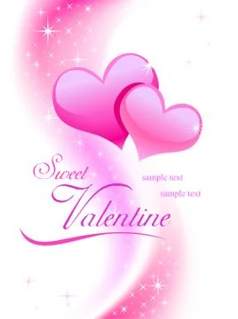 Valentine background wiht hearts Stock Illustration
