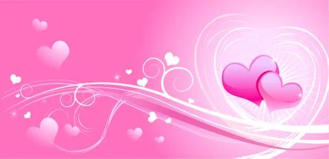 Valentine background wiht hearts Stock Illustration
