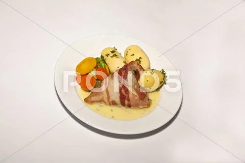 Valentine bacon meat Stock Photos