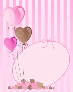 Valentine balloons Stock Illustration