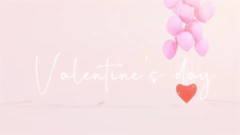 Valentine Balloons Soft Background Loop Stock Footage 326848654