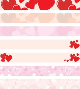 Valentine banners Stock Illustration