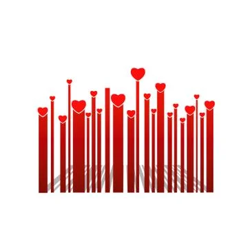  valentine bar code Stock-Illustration