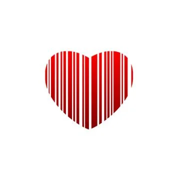 Valentine bar code Stock-Illustration