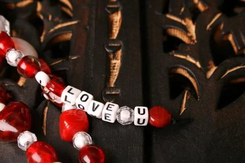 Valentine Beads Stock Photos