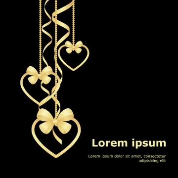 Valentine black background Stock Illustration