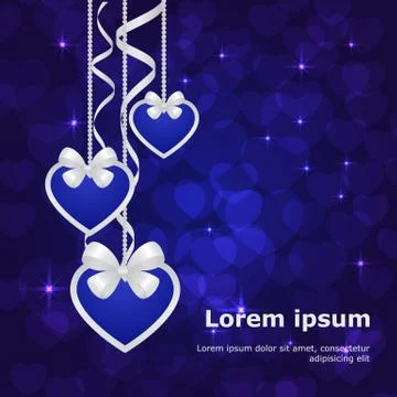 Valentine blue background Stock Illustration