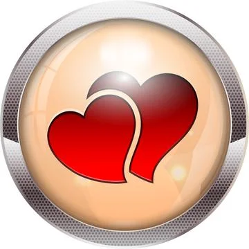 Valentine Button イラスト素材