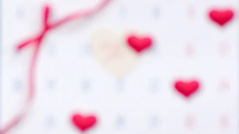 Valentine on the calendar page Stock Footage 71562205