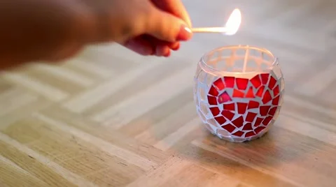 Valentine candle light Stock Footage 67354563