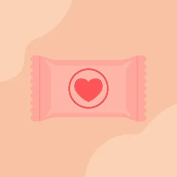 Valentine candy wrapper Illustrazione stock