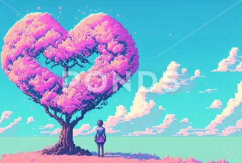Pixel art heart stock vector. Illustration of card, passion - 84148898
