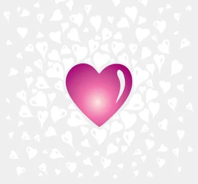 Valentine card design with copyspace Stock Illustration