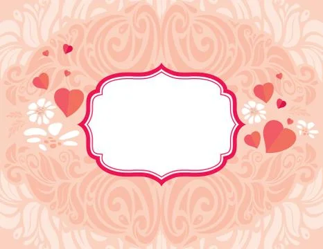 Valentine card design with copyspace Stock Illustration