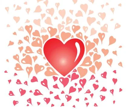 Valentine card design with copyspace Stock Illustration