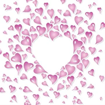 Valentine card design with copyspace Stock Illustration