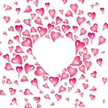 Valentine card design with copyspace Stock Illustration