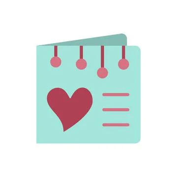 Valentine card icon vector basic design simple and modern 库存插图