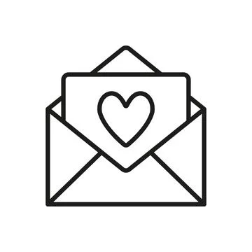 Valentine card icon vector basic design simple and modern Stock Illustration