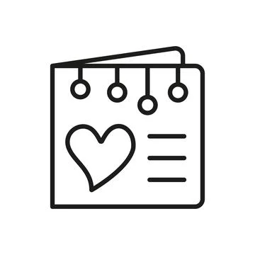 Valentine card icon vector basic design simple and modern Stock Illustration