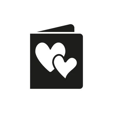 Valentine card icon vector basic design simple and modern 库存插图