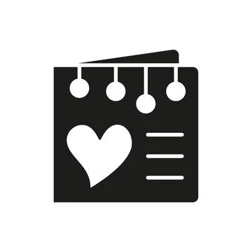 Valentine card icon vector basic design simple and modern 库存插图