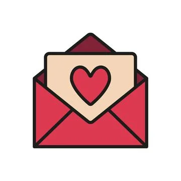 Valentine card icon vector basic design simple and modern 库存插图