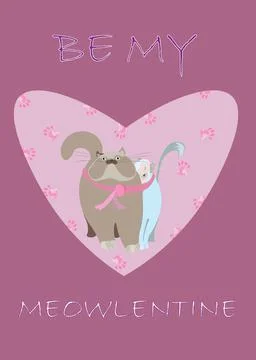 Valentine cats Stock Illustration