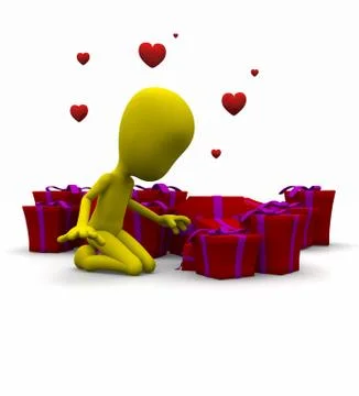 Valentine character Illustrazione stock