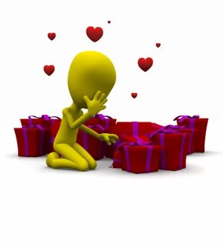 Valentine character Illustrazione stock