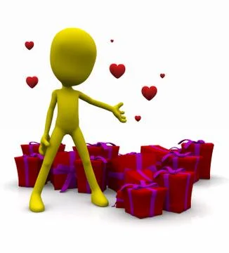 Valentine character Stock-Illustration
