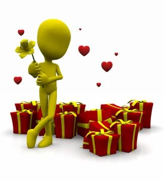 Valentine character Illustrazione stock