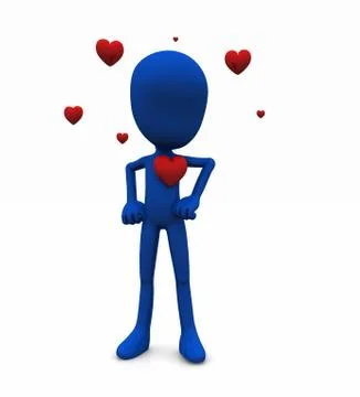 Valentine character Stock-Illustration