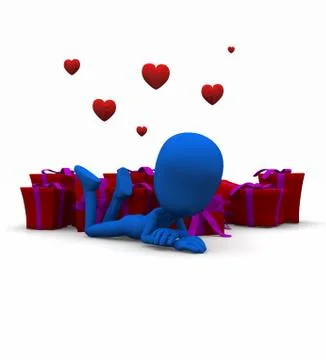 Valentine character Stock-Illustration