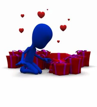 Valentine character Illustrazione stock