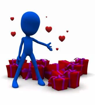 Valentine character Stock-Illustration