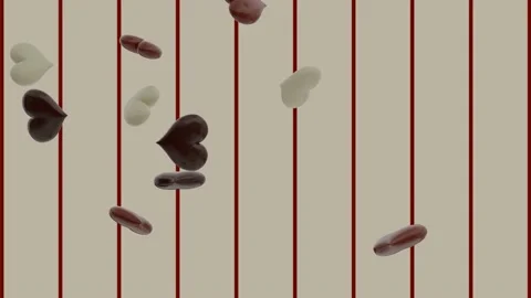 Valentine Chocolate Hearts Loop Seamless Stock Footage 229570204