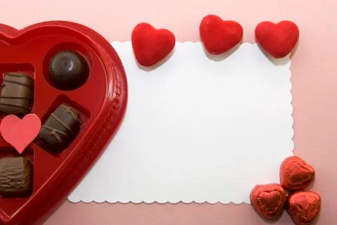 Valentine chocolates with copyspace Fotos de archivo
