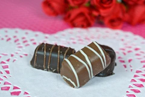 Valentine chocolates Stock Photos