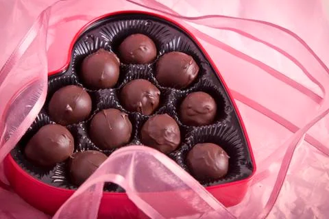 Valentine chocolates Stock Photos