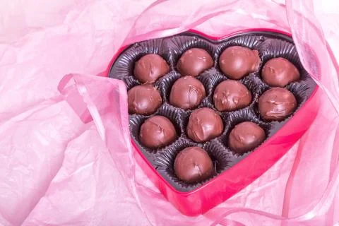 Valentine chocolates Stock Photos