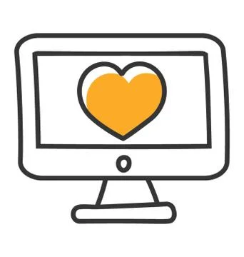 Valentine Computer App Stock Illustration
